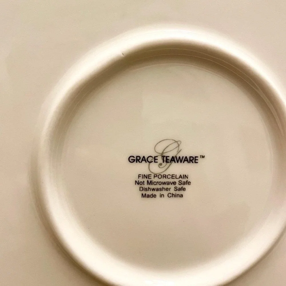 Grace Teaware Fine Porcelain Striped Charger Plate 12.5